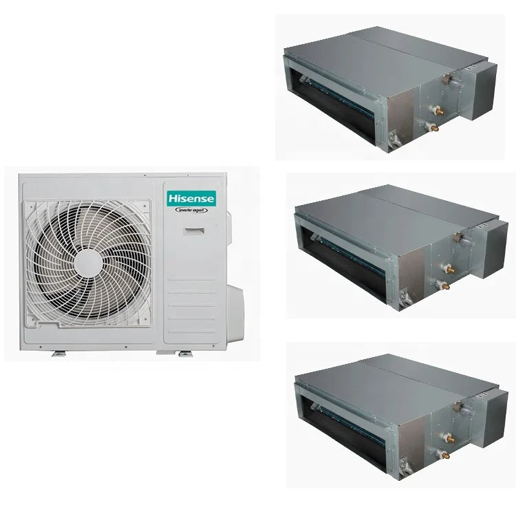 HISENSE LIGHT COMMERCIAL AC MULTI SPLIT CASSETTE INDOOR INVERTER TYPE 24000 BTU - (OUTDOOR UNIT: AMW + PANEL: PE-QFA/CD ) ACT-24UR4RJC8