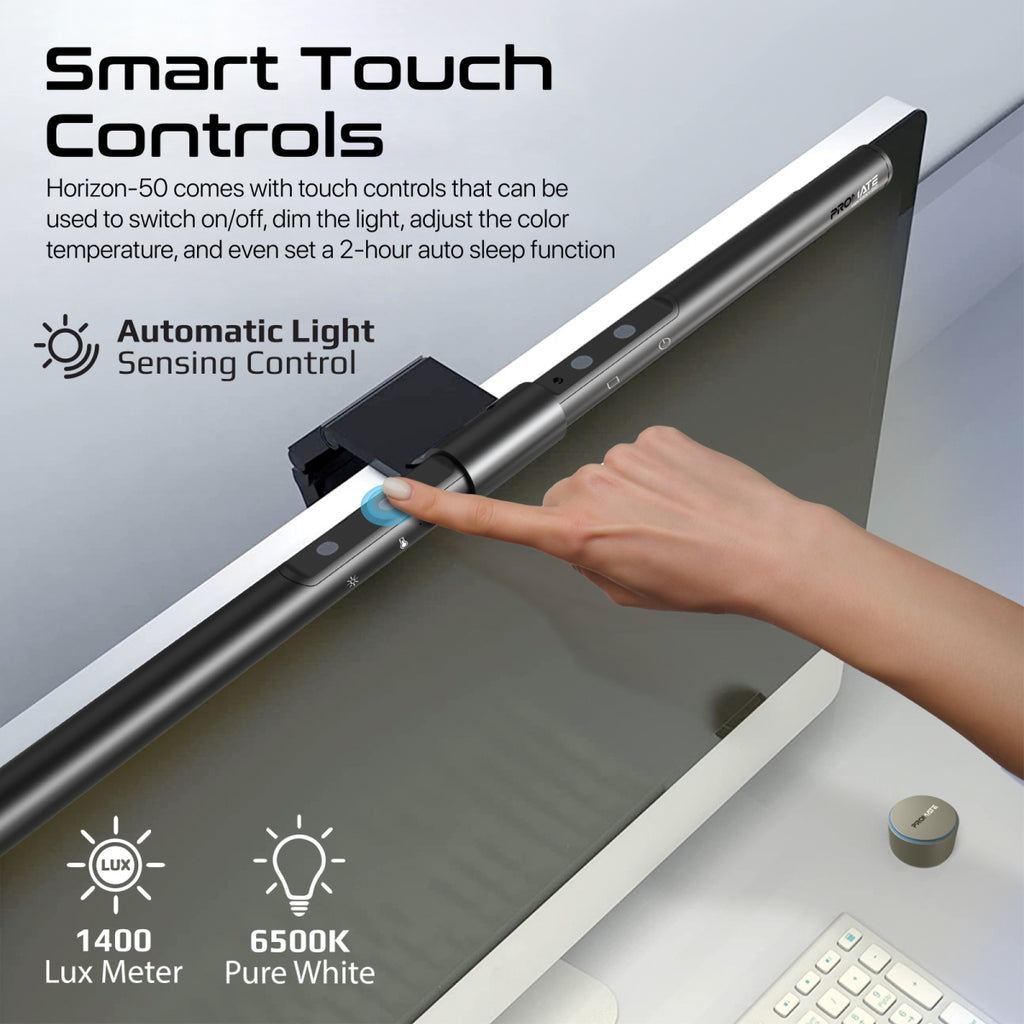 Promate HORIZON-50 LumiBar™ Touch Controlled LED Monitor Light with Wireless Controller PRO-LIGHT-HORIZON-50