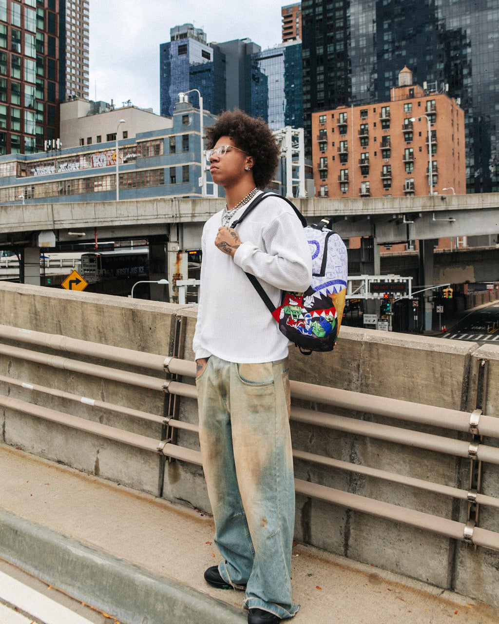 MEAN MONEY COLLAGE BACKPACK