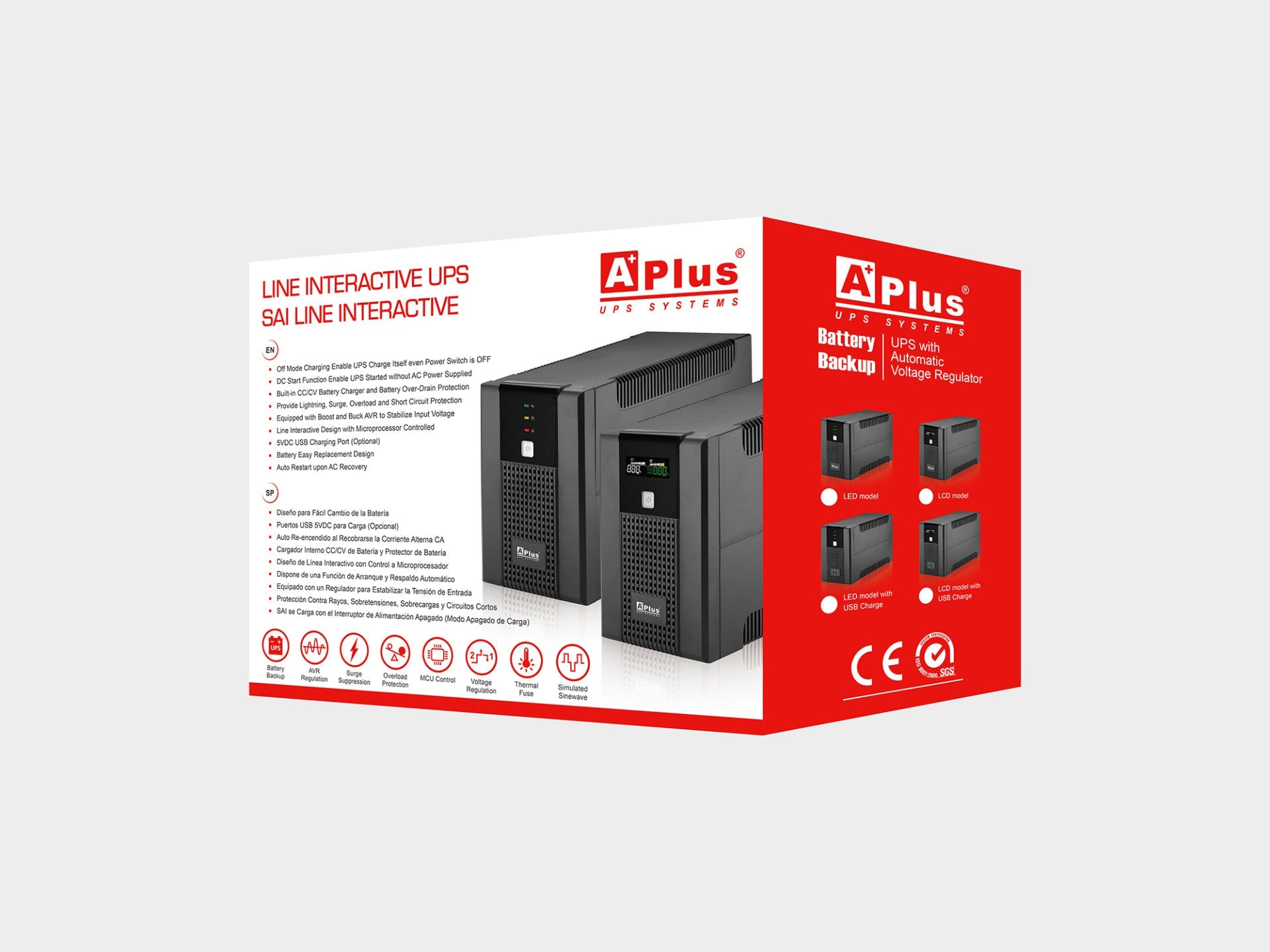 UPS APLUS 3000 VA Line Interactive (5E-U3000R4) UPS-APLUS-5E-U3000R4