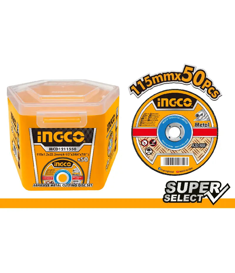 INGCO ABRASIVE METAL CUTTING DISC SET