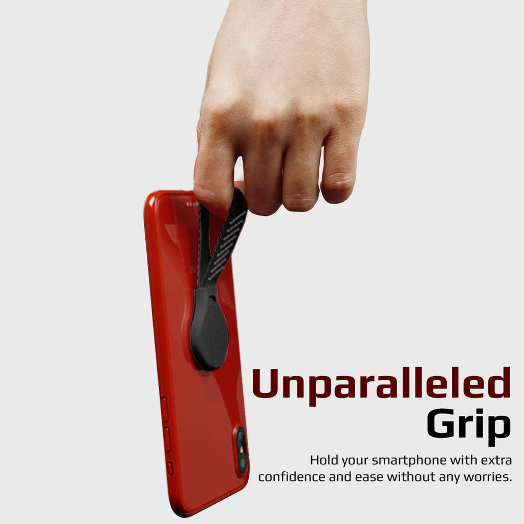 PROMATE KICKSTRAP-1.BLACK Ultra-Slim Multi-Function Finger Grip Stand PRO-HOLDER-KICKSTRAP-1.BLACK