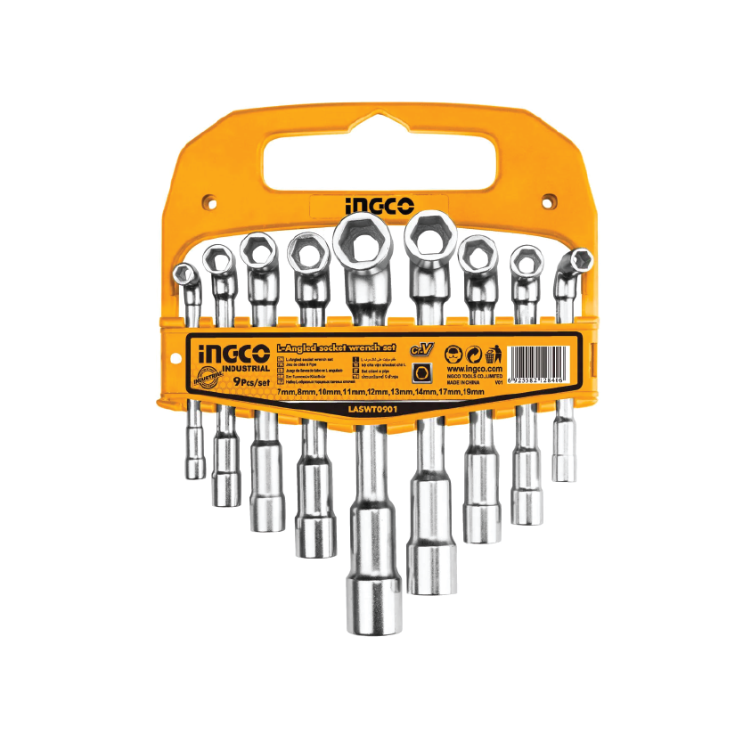 INGCO L-ANGLE SOCKET WRENCH 9pcs SET
