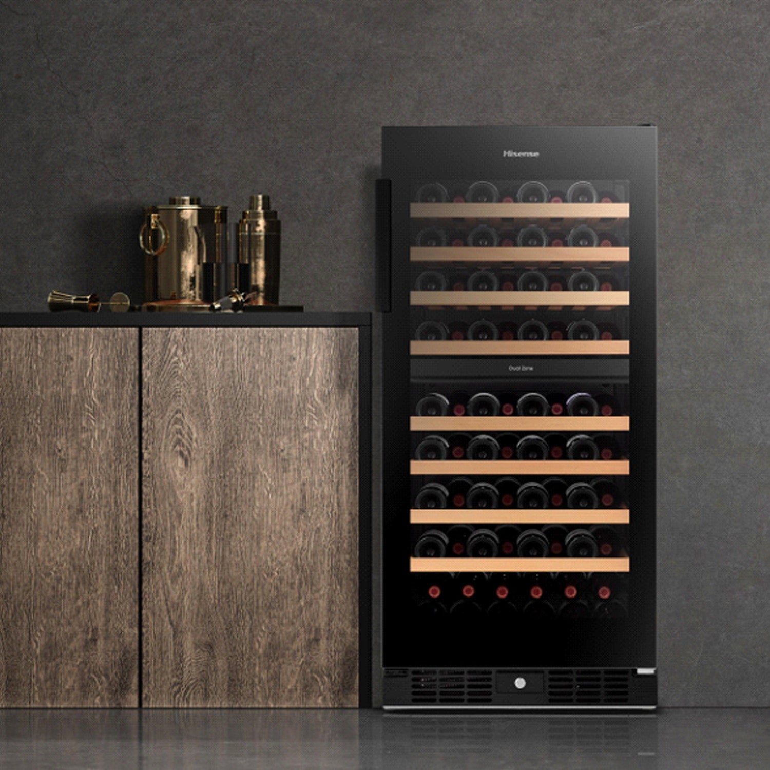 HISENSE 108 BOTTLES WINE COOLER; EURO F