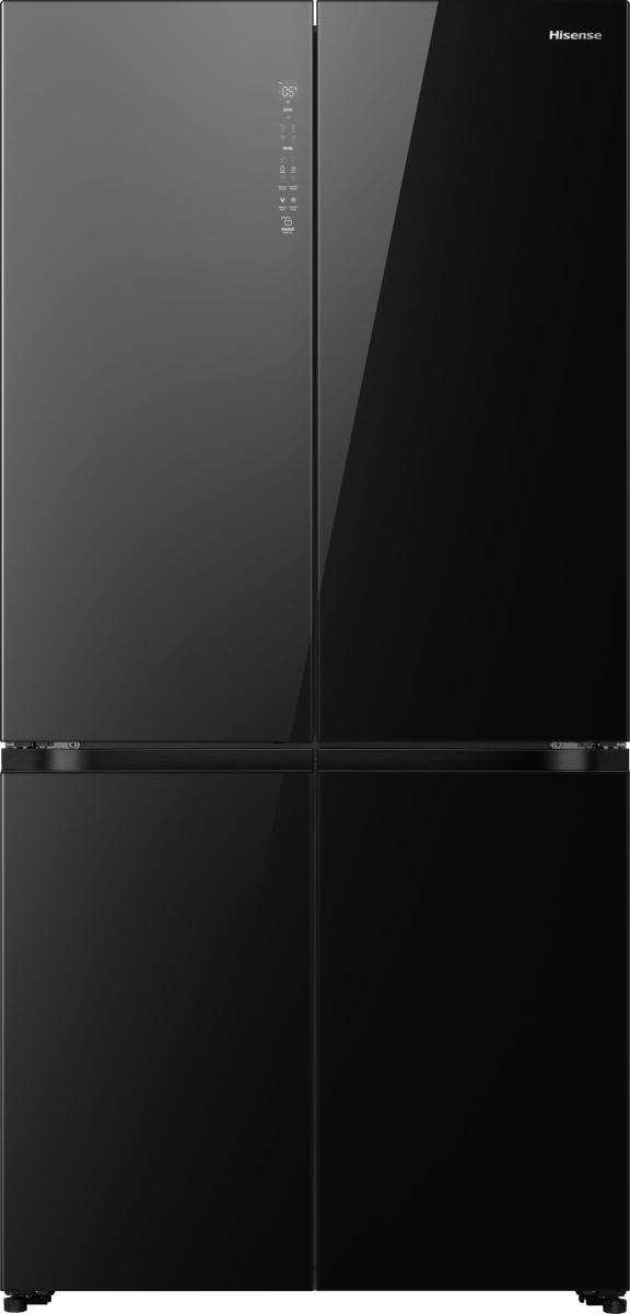 HISENSE 591L CAPACITY MULTI-DOOR FRIDGE- BLACK GLASS- EURO E
