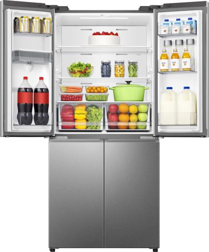 HISENSE REFRIGERATOR SIDE BY SIDE NO FROST ENERGY CLASS E 484 L  INOX