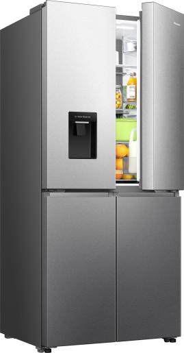 HISENSE REFRIGERATOR SIDE BY SIDE NO FROST ENERGY CLASS E 484 L  INOX