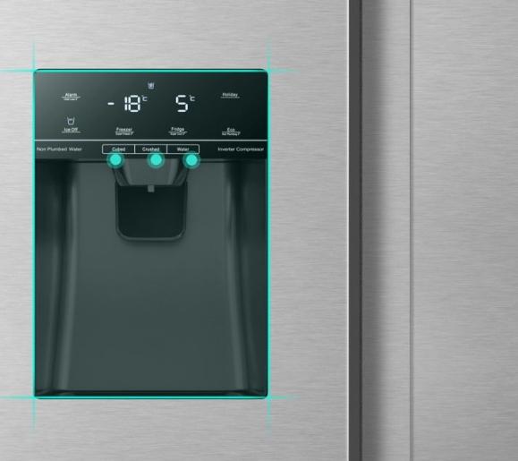 HISENSE REFRIGERATOR  SIDE BY SIDE 562 L  INOX