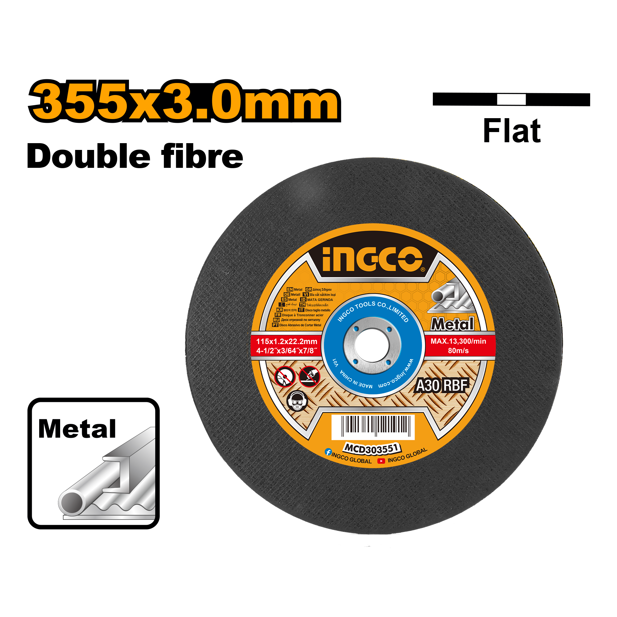 INGCO CUTTING DISC ABRASIVE METAL