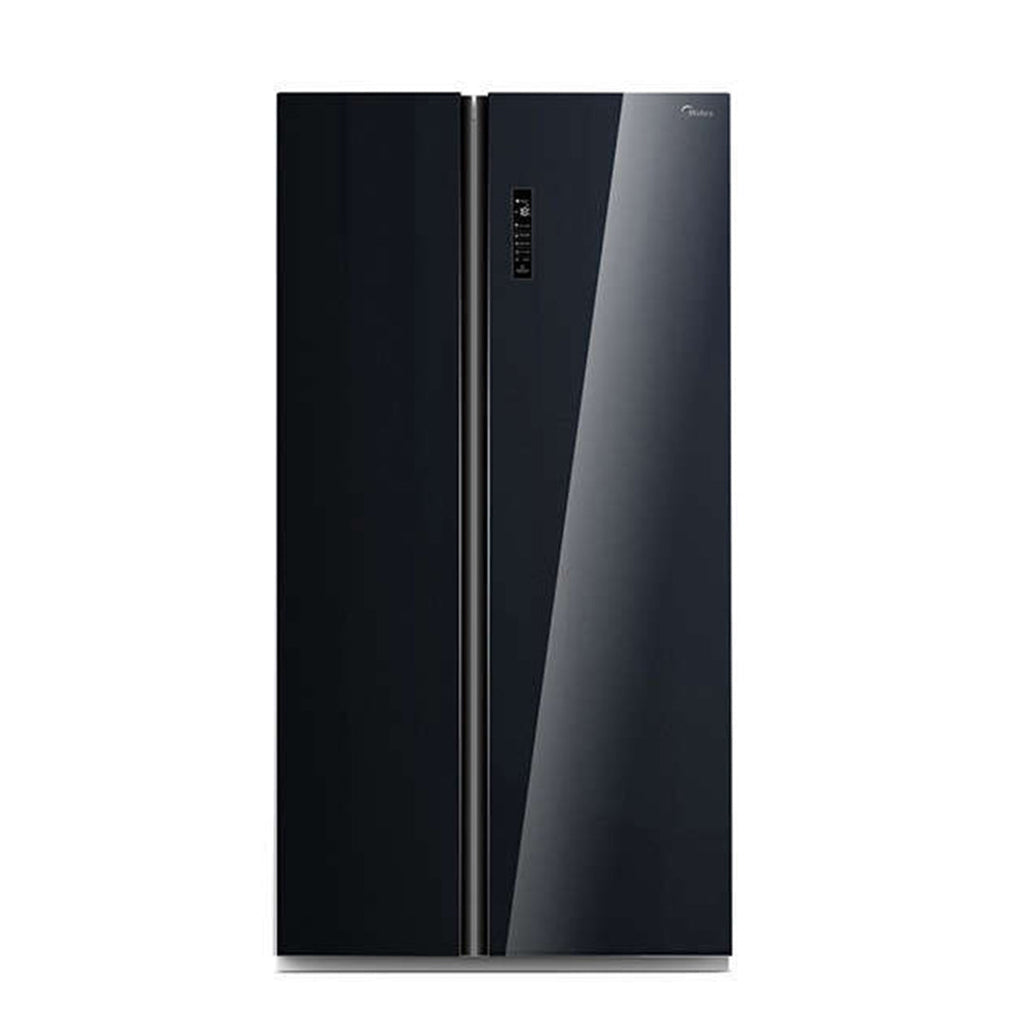 MIDEA SBS REFRIGERATOR 510L FRONT BLACK GLASS FINISH (HC-689WEN) MDRS710FGF22