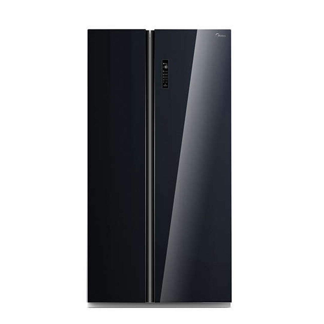 MIDEA SBS REFRIGERATOR 510L FRONT BLACK GLASS FINISH (HC-689WEN) MDRS710FGF22