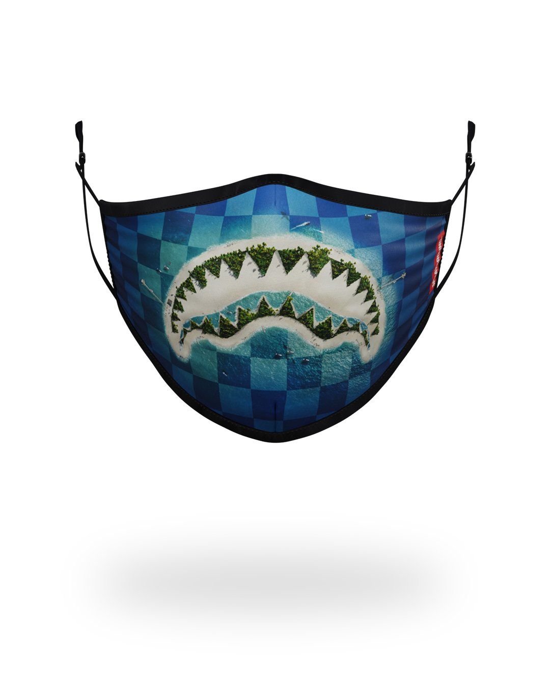 ADULT SHARK ISLAND FORM FITTING FACE MASK