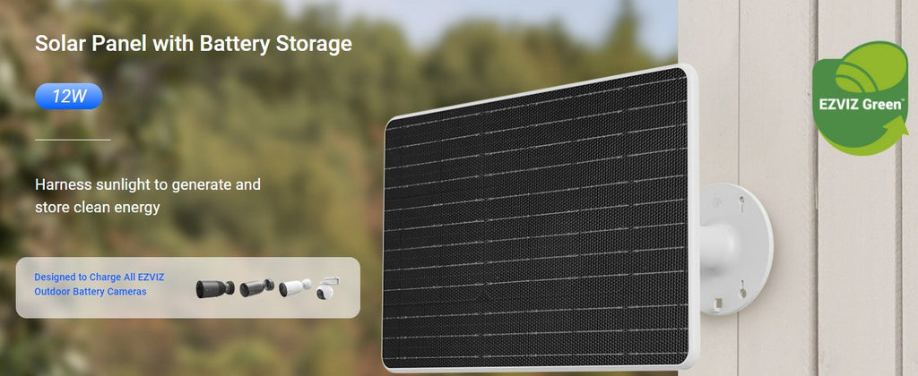EZVIZ Solar Panel With Battery Storage 12W