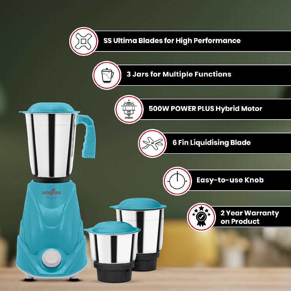 KENSTAR MIXER GRINDER TUFEE 500W