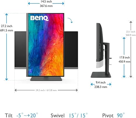 BenQ PD2706U 27" 4K UHD DesignVue Professional Monitor