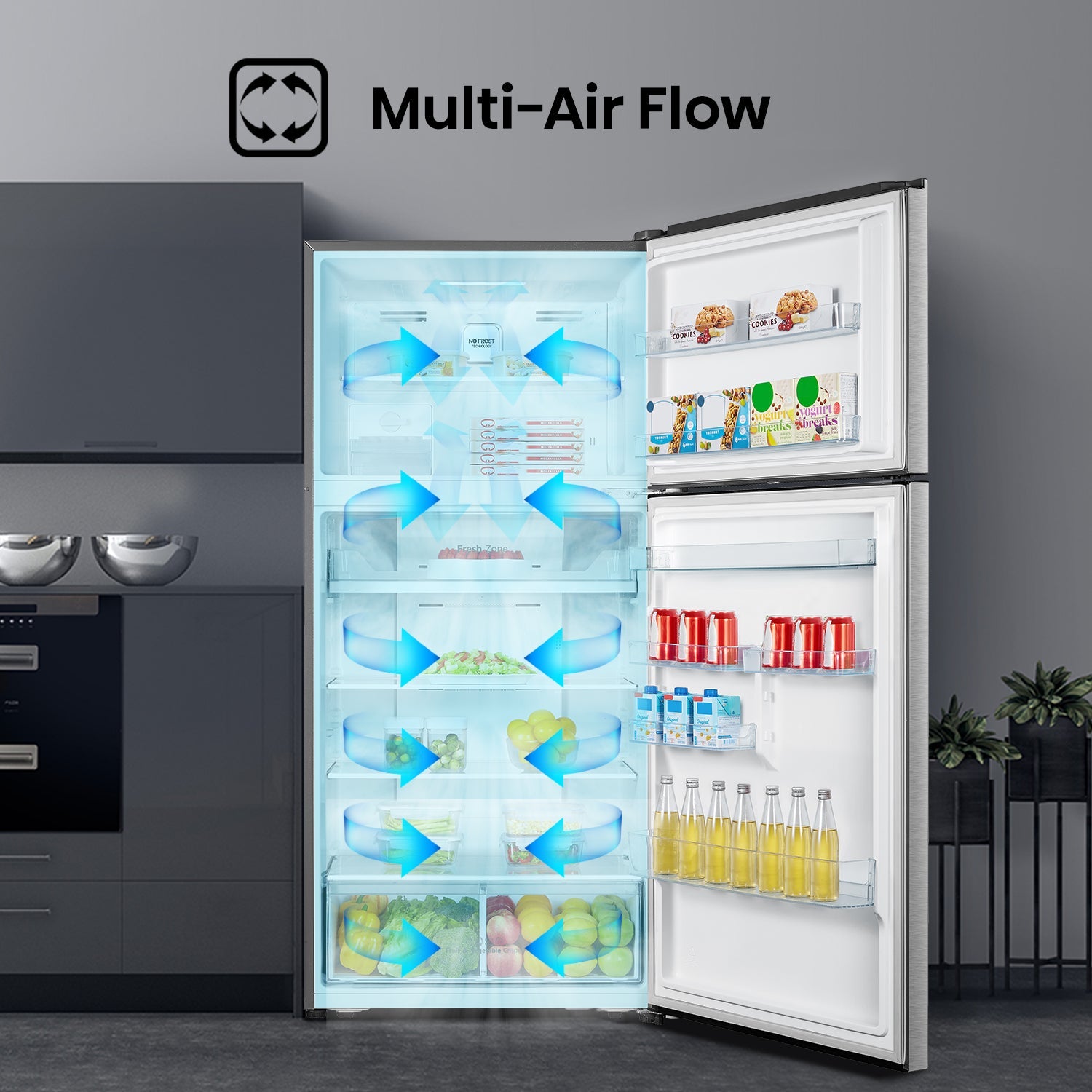 HISENSE REFRIGERATOR TOP MOUNTED NO FROST ENERGY CLASS E 467 L