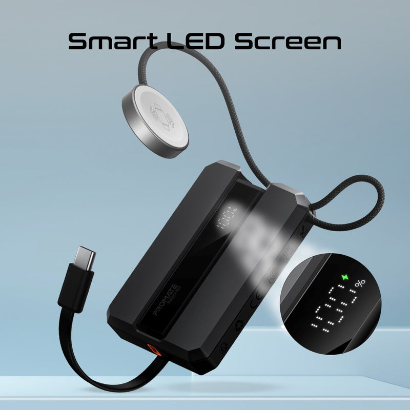 Promate 30W Power Delivery Smartphone & Apple Watch Charging Power Bank NEO-10 BLACK PRO-CH-NEO-10.BLACK