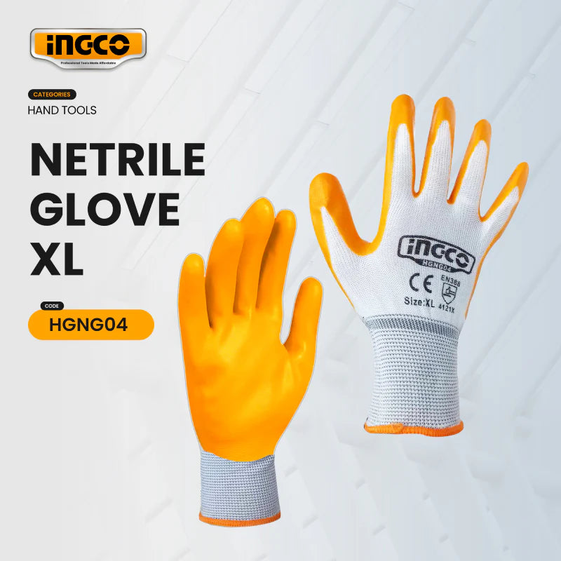 INGCO GLOVES NITRILE X-LARGE
