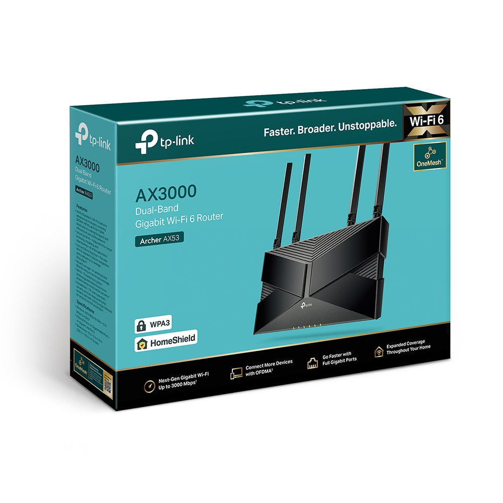 TP-Link Wireless Router 3000Mbps (Archer AX53) NR-TP-ARCHER-AX53