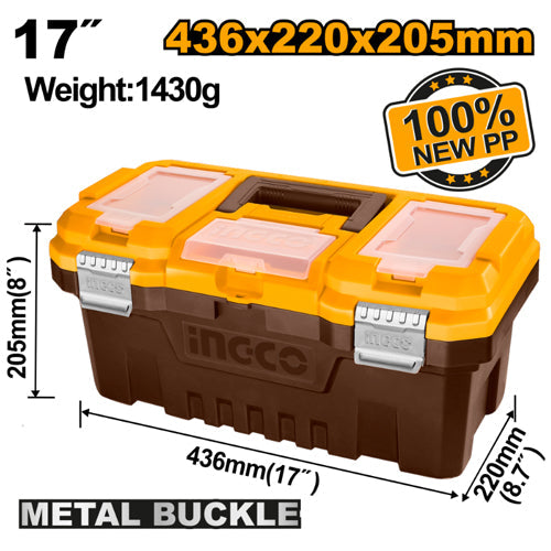 INGCO PLASTIC TOOL BOX  17"