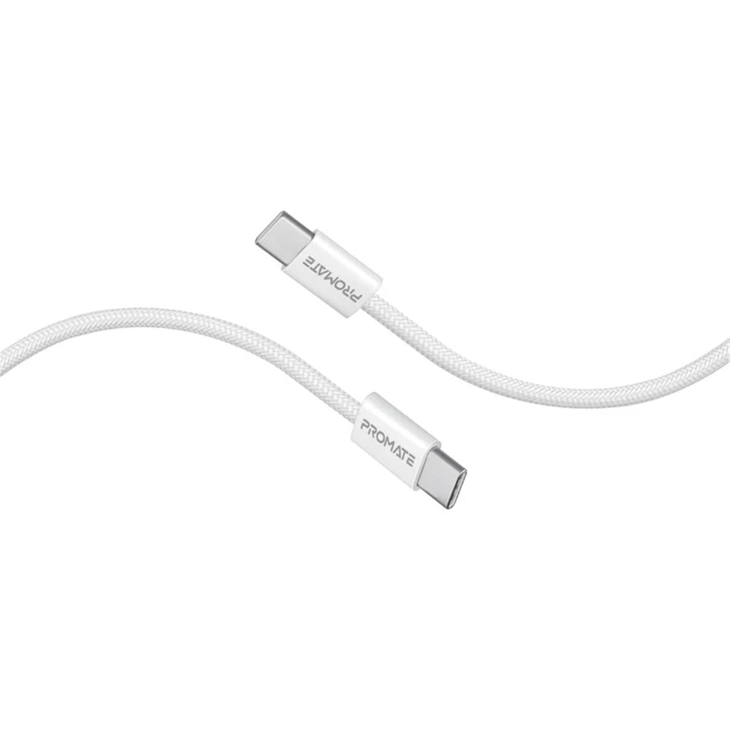 Promate Ultra-Fast 60W Power Delivery USB-C cable (ECOLINE-CC200.WHITE) PRO-CH-ECOLINE-CC200.WHITE