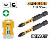 INGCO IMPACT  SCREWDRIVER BIT - 50MM - 2PCS/SET