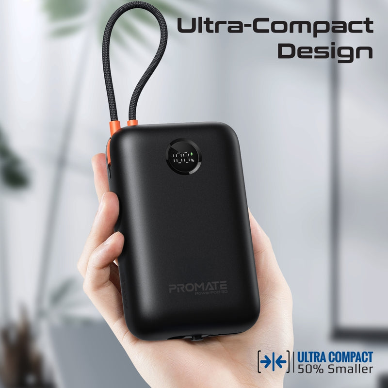 Promate Mobile Charger POWERPOD-30 BLACK PRO-CH-POWERPOD-30.BLACK