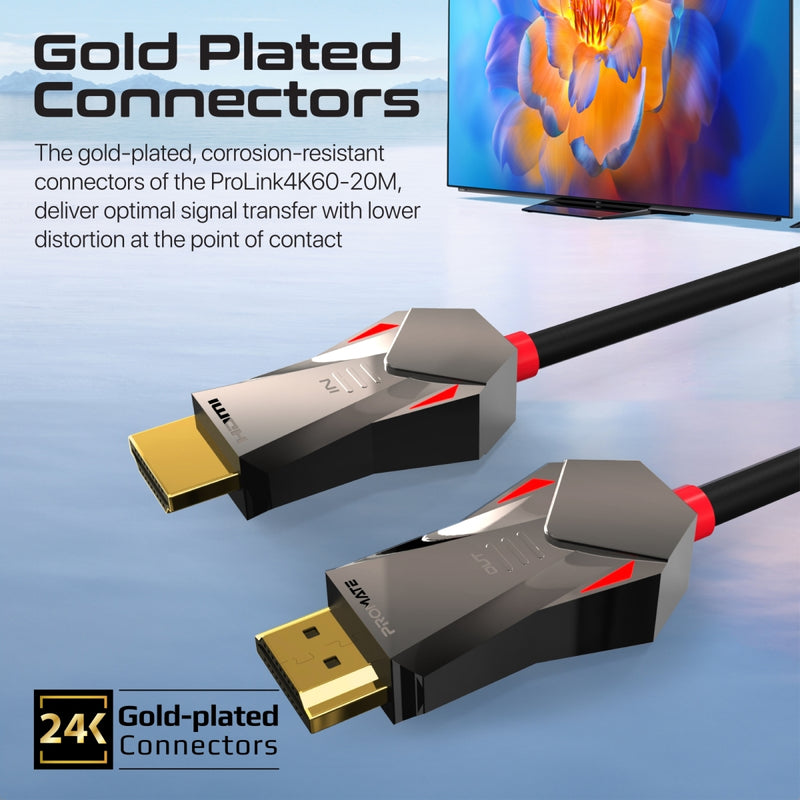 Promate HDMI Cable 20meters Ultra-High Definition 4K@60Hz HDMI Audio Video Cable (PROLINK4K60-20M) PRO-CABLE-PROLINK4K60-20M
