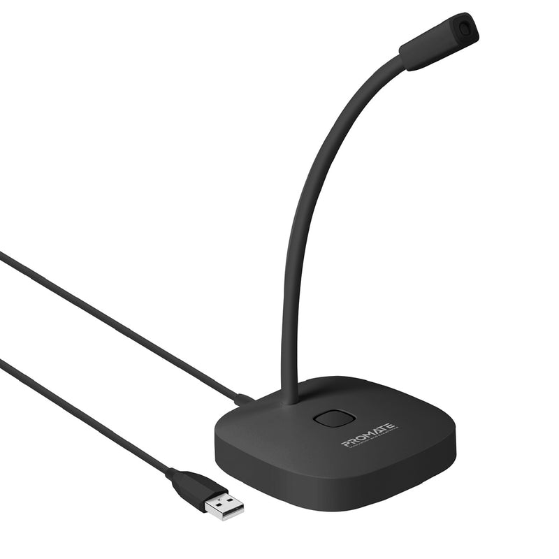 Promate High Definition Omni-Directional Microphone with Flexible Gooseneck PROMIC-1.BLACK PRO-MIC-PROMIC-1.BLACK
