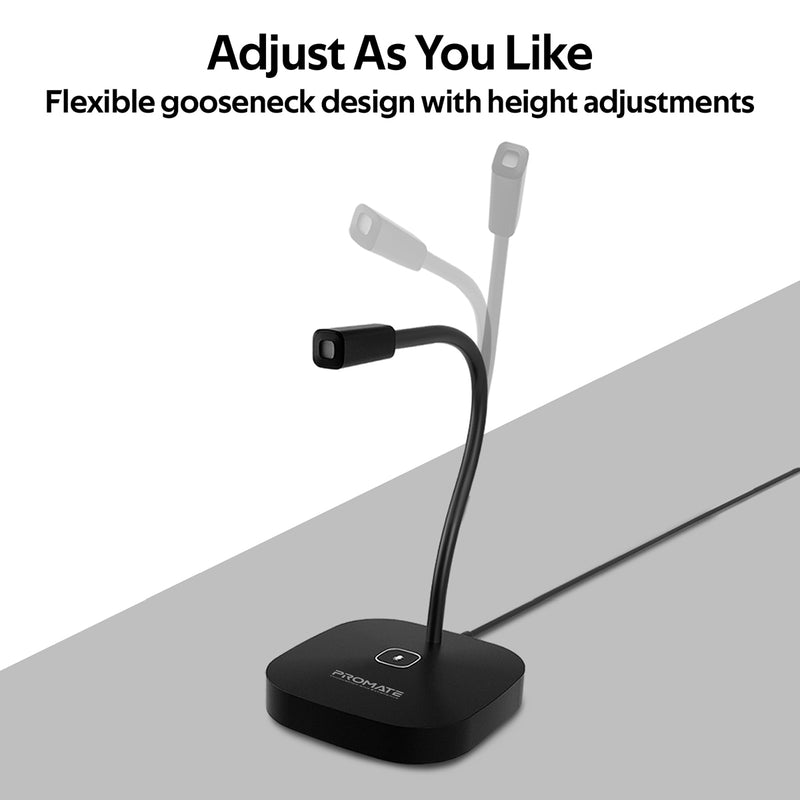 Promate High Definition Omni-Directional Microphone with Flexible Gooseneck PROMIC-1.BLACK PRO-MIC-PROMIC-1.BLACK