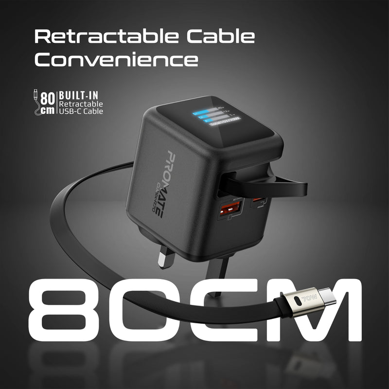 Promate CUBIX R70 UK BLACK PRO-CH-CUBIX-R70-UK-BLACK