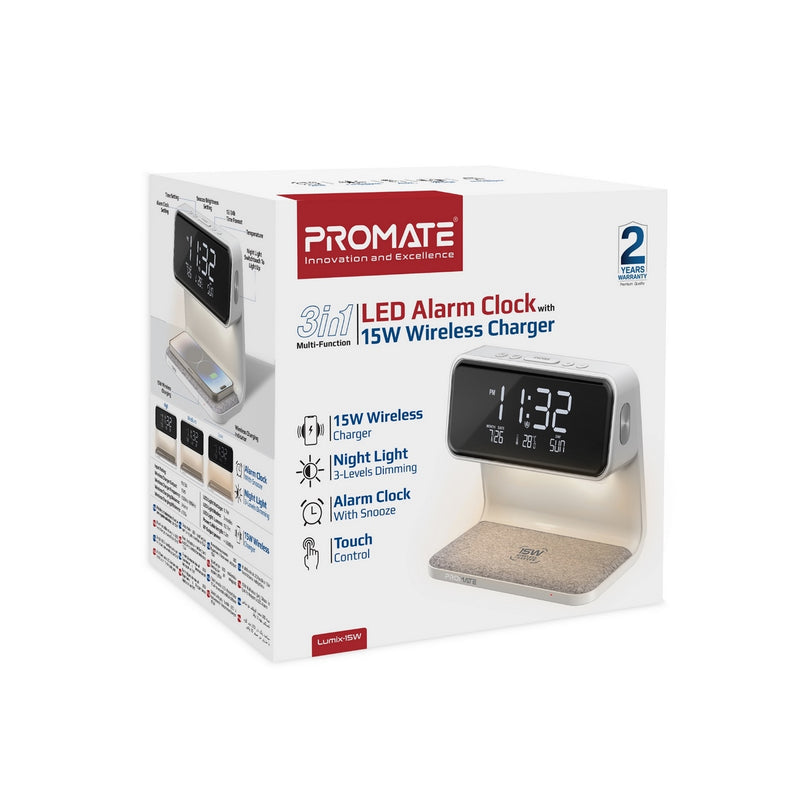 Promate Mini Speaker Bluetooth for Phone (LUMIX-15W.WHITE) PRO-SP-LUMIX-15W.WHITE