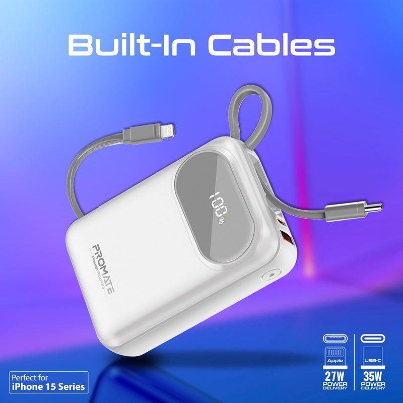 Promate Mobile Charger POWERPOD-10.WHITE PRO-CH-POWERPOD-10-WHITE