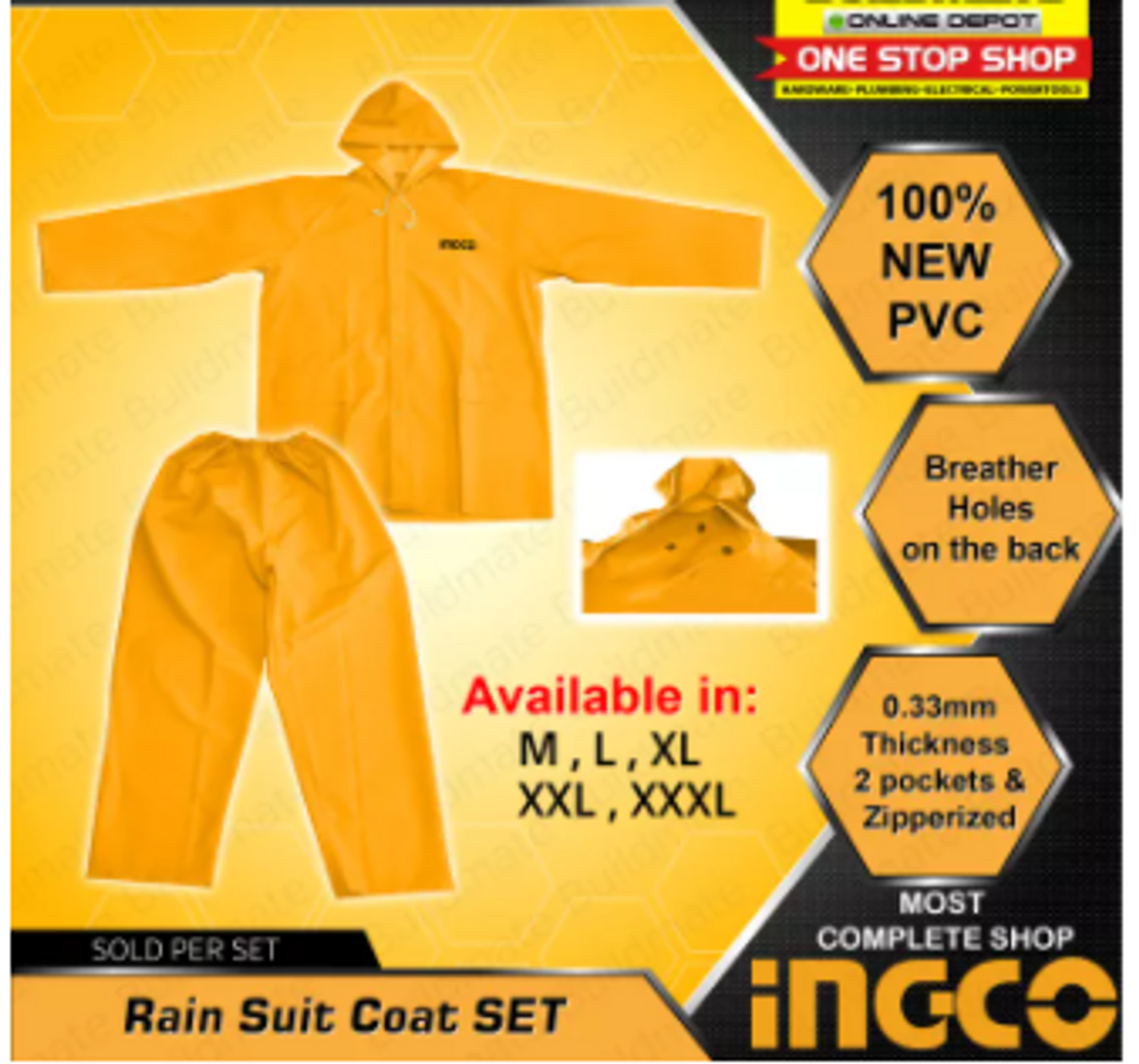 INGCO RAIN SUIT X-LARGE