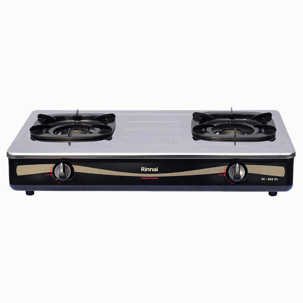 RINNAI GAS PLATE  2 BURNERS TOP PLATE:DETACHABLE STAINLESS STEEL