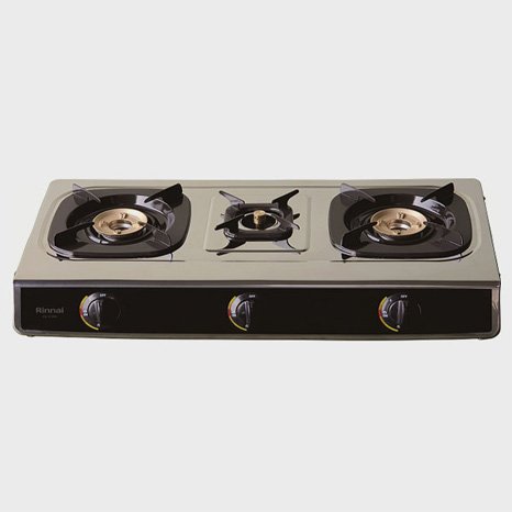 RINNAI GAS PLATE 3 BURNERS TOP PLATE:STAINLESS STEEL