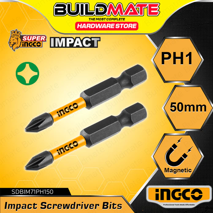 INGCO IMPACT  SCREWDRIVER BIT - 50MM - 2PCS/SET