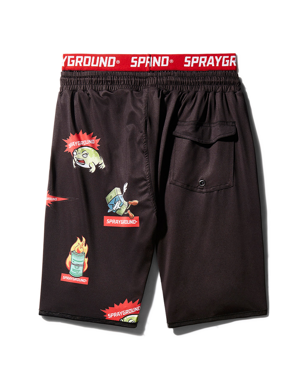 PATCH ALL-IN CORTO SWIM TRUNKS (BLACK)