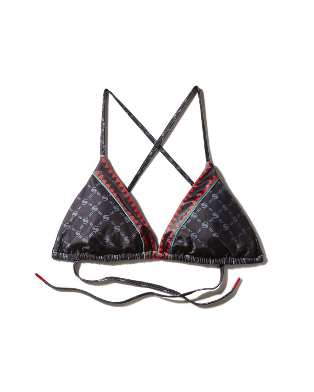 MIDNIGHT MONEY PATTERN BIKINI TOP