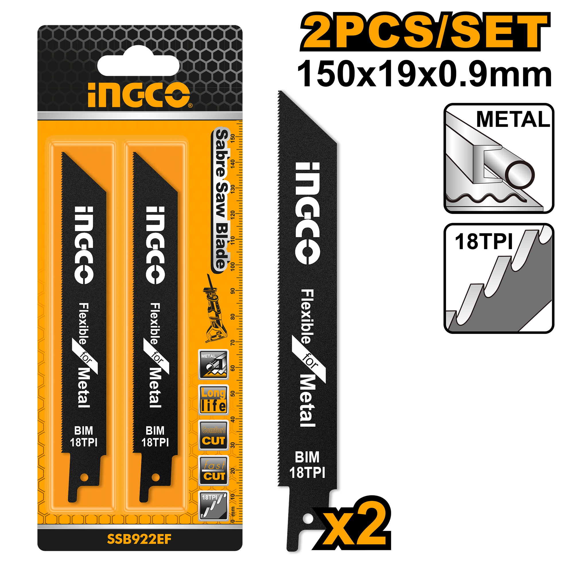 INGCO SABRE SAW BLADE SSB922EF