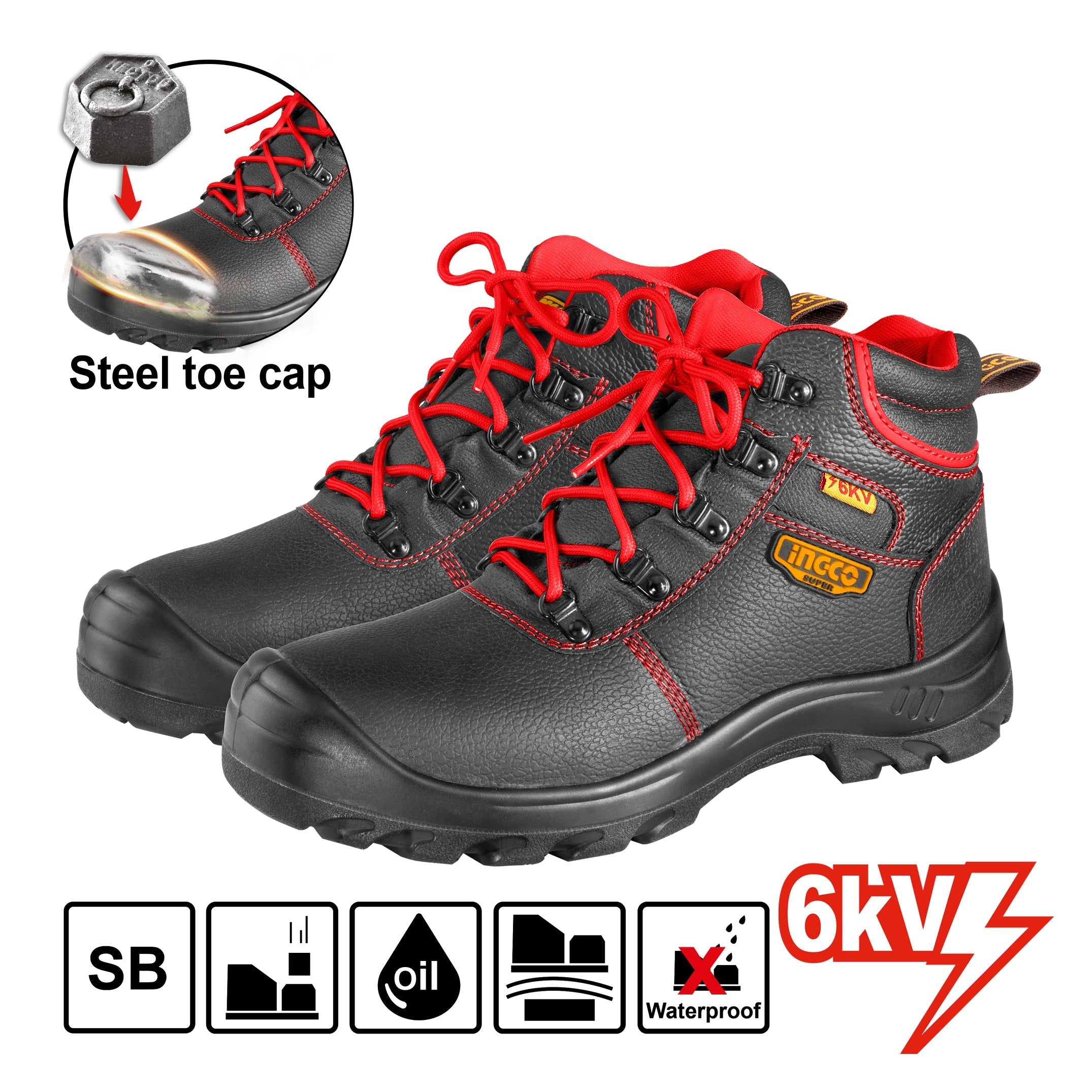 INGCO INSULATED SAFETY BOOTS - SIZE 41 SSH07IDSB.41