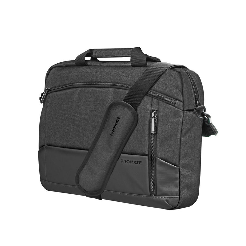 Promate SleekComfort™ 15.6" Laptop Messenger Bag (SATCHEL-MB.BLACK) PRO-BG-SATCHEL-MB.BLACK