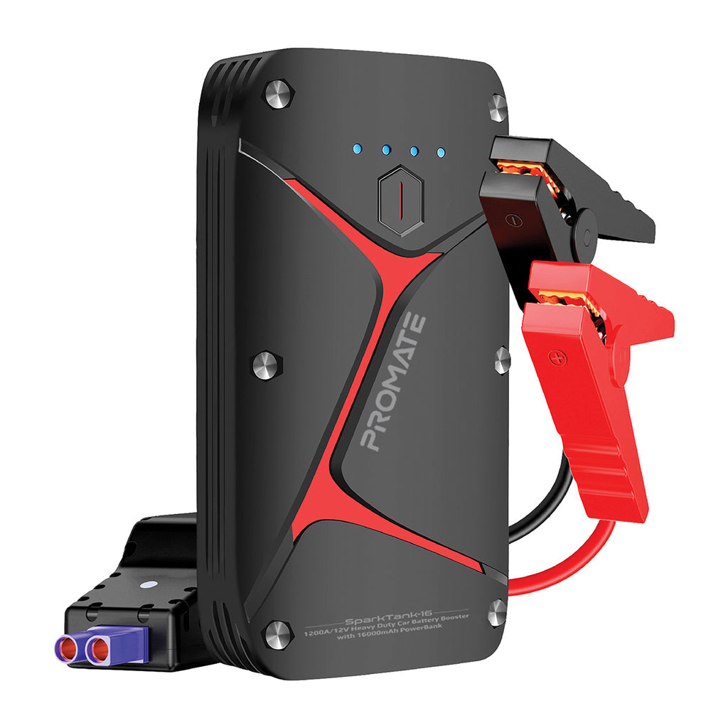 Promate 1200A/12V Heavy Duty Car Battery Booster with 16000mAh PowerBank (SPARKTANK‐16) PRO-CJ-SPARKTANK‐16