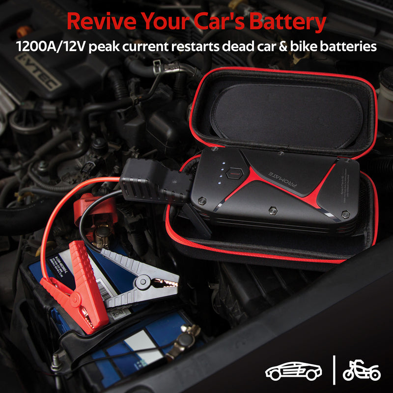 Promate 1200A/12V Heavy Duty Car Battery Booster with 16000mAh PowerBank (SPARKTANK‐16) PRO-CJ-SPARKTANK‐16