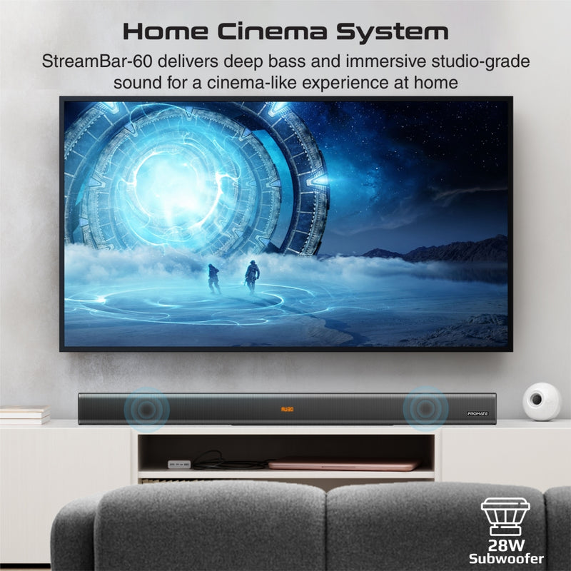 Promate Mini Speaker Bluetooth for Phone (STREAMBAR-60.UK) PRO-SP-STREAMBAR-60.UK