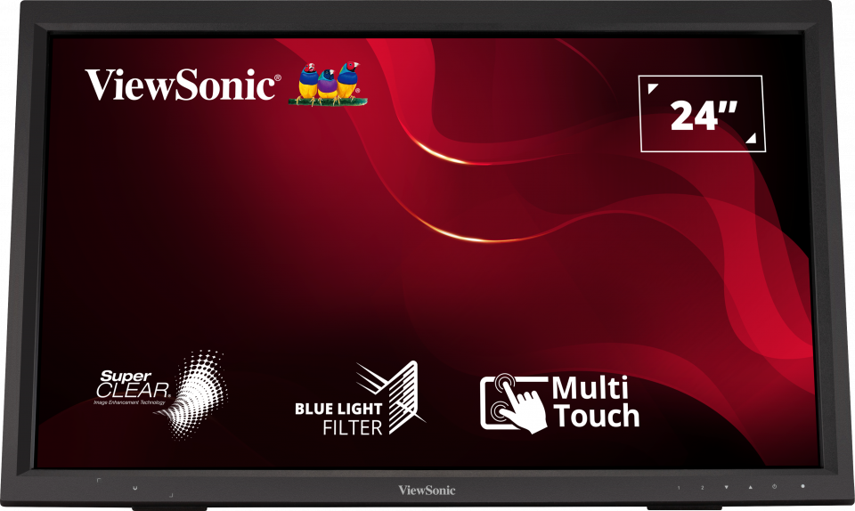VIEWSONIC TD2423 24" TOUCH MONITOR, VGA/DVI/HDMI, FULL HD, 10-POINT TOUCH, IR TOUCH TD2423