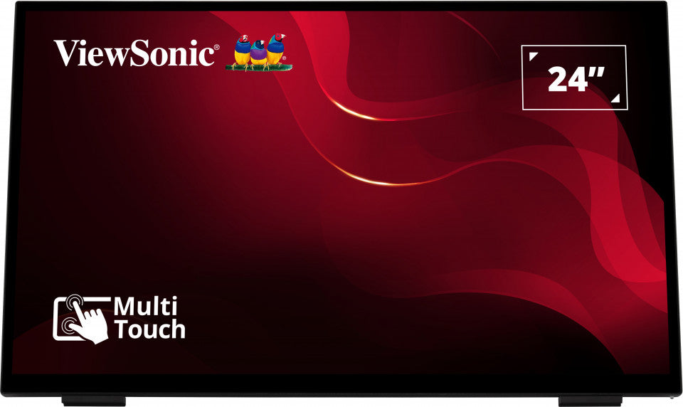 VIEWSONIC TD2465, 23.8” FHD FRAMELESS TOUCH MONITOR, VGA, HDMI, DISPLAY PORT, INTERNAL SPEAKERS TD2465
