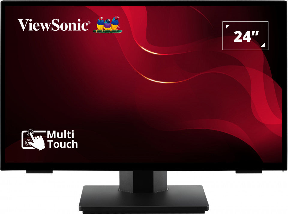 VIEWSONIC TD2465, 23.8” FHD FRAMELESS TOUCH MONITOR, VGA, HDMI, DISPLAY PORT, INTERNAL SPEAKERS TD2465