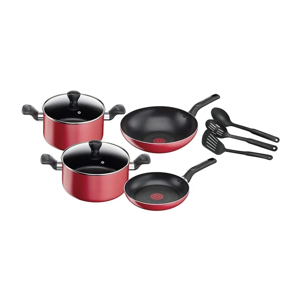 TEFAL SUPER COOK 9 PC SET RED (B460S984) SET9PCSRED
