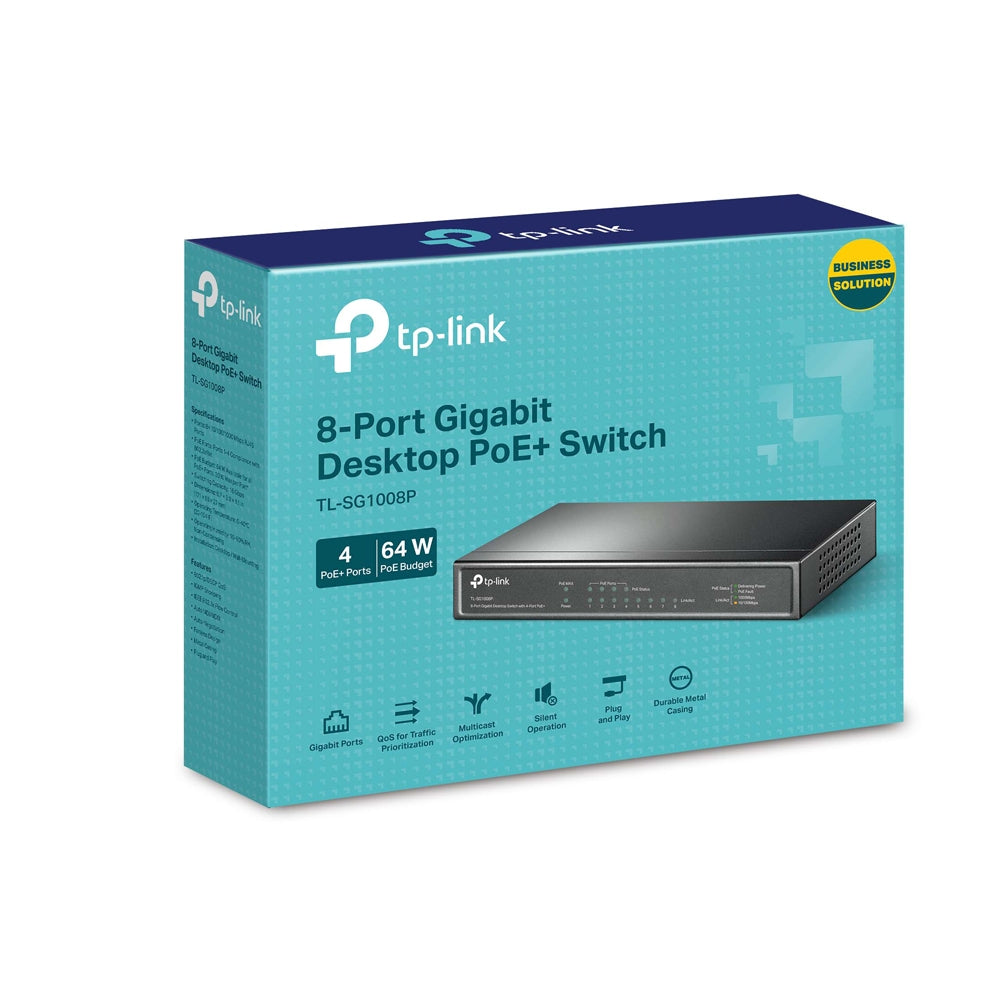 TP-Link Switch 8Port Gigabit With 4 Port PoE+ (SG1008P) NS-TP-SG1008P